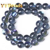 Austria Gray Crystal Moonstone Glitter Beads 6-12mm Round