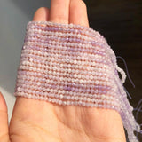 Light Purple Crystal Stone Beads 2mm Round Spacer Waist Beads