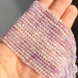 Light Purple Crystal Stone Beads 2mm Round Spacer Waist Beads