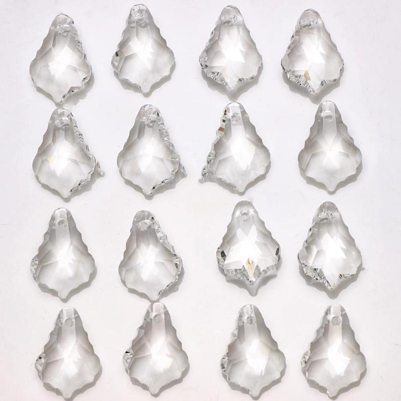 Baroque Crystal Pendant 11x16/15x22mm Maple Leaf Charm Beads for DIY Jewelry