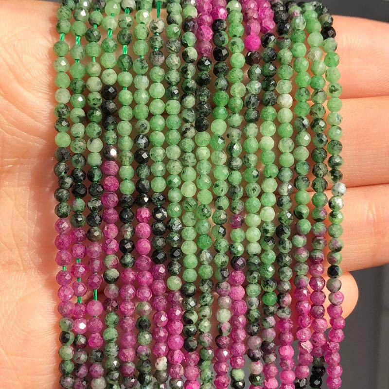 Faceted Epidote Zoisite Stone Beads 2mm Spacer Waist Beads