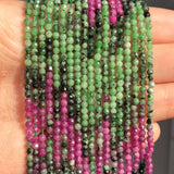 Faceted Epidote Zoisite Stone Beads 2mm Spacer Waist Beads