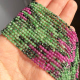 Faceted Epidote Zoisite Stone Beads 2mm Spacer Waist Beads
