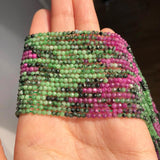 Faceted Epidote Zoisite Stone Beads 2mm Spacer Waist Beads