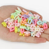200pcs Candy Acrylic Beads Letter Shape for Girls DIY Jewelry Making