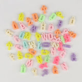 200pcs Candy Acrylic Beads Letter Shape for Girls DIY Jewelry Making