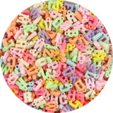 200pcs Candy Acrylic Beads Letter Shape for Girls DIY Jewelry Making