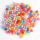 100pcs Mixed English A-Z Letter Acrylic Beads, DIY Necklace Bracelet Charms