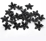 80Pcs Flower Frosted Acrylic Beads 28x7mm(B14821)