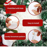 20mm Snowman Pattern Wooden Beads for Jewelry Making
