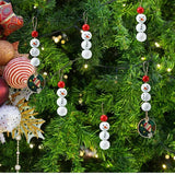 20mm Snowman Pattern Wooden Beads for Jewelry Making