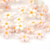 15mm Pink Flower Shell Beads for Jewelry Making DIY Bracelets