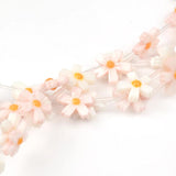 15mm Pink Flower Shell Beads for Jewelry Making DIY Bracelets
