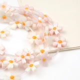 15mm Pink Flower Shell Beads for Jewelry Making DIY Bracelets