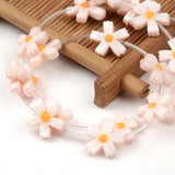 15mm Pink Flower Shell Beads for Jewelry Making DIY Bracelets