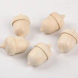 2pcs Christmas Wooden Tree Decor Painted Toys DIY Natural Craft Accessories