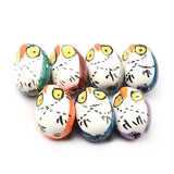 5pcs Owl Ceramic Beads Charms 17x22mm Porcelain Beads for Jewelry Making