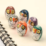 5pcs Owl Ceramic Beads Charms 17x22mm Porcelain Beads for Jewelry Making