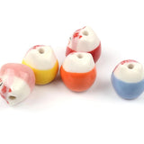 15x16mm Cartoon Ceramic Lucky Cat Animal Ornament for Jewelry Making