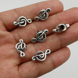 20pcs Musical Note Metal Beads Charms DIY Jewelry Making