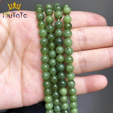 Canada Jade Round Stone Beads for Jewelry Making DIY 7.5''