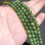 Canada Jade Round Stone Beads for Jewelry Making DIY 7.5''