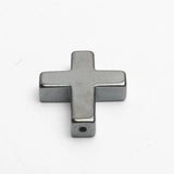 Hematite Stone Beads Cross Rondelle Spacer 15' 4 Sizes