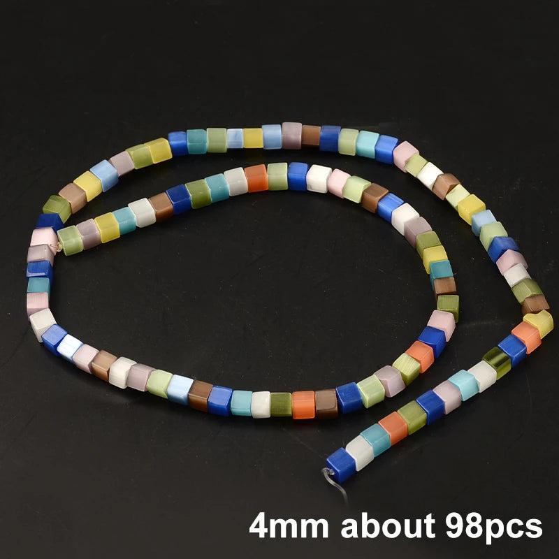 Mixed Stone Cat Eye Beads Lampwork Glass Beads DIY Jewelry Making