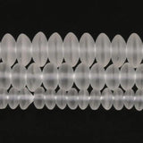 Matte Crystal Rondelle Bead Clear Quartz Spacer Beads 15in