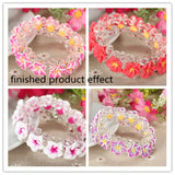 50pc 15mm Polymer Clay Plumeria Flower Beads Multicolor Mix DIY Jewelry Craft