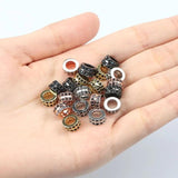 CZ Cylinder Beads for Jewelry Making DIY Copper Spacer Beads 3pcs/lot