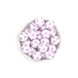 Kovict 10pcs 15mm Silicone Football Teether Beads Baby Teething Bracelet