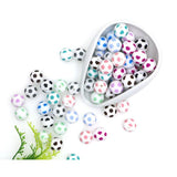 Kovict 10pcs 15mm Silicone Football Teether Beads Baby Teething Bracelet