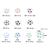 Kovict 10pcs 15mm Silicone Football Teether Beads Baby Teething Bracelet
