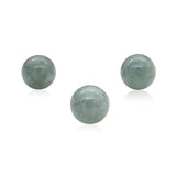 5pcs Burmese Jade Half Drilled Beads 6/8/10mm Natural Stone for Jewelry Making