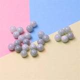 5pcs Burmese Jade Half Drilled Beads 6/8/10mm Natural Stone for Jewelry Making