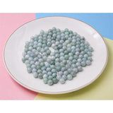 5pcs Burmese Jade Half Drilled Beads 6/8/10mm Natural Stone for Jewelry Making