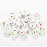 20mm 20pcs/Pack Wooden Beads DIY Home Decoration Craft Children's Toys Bracelet