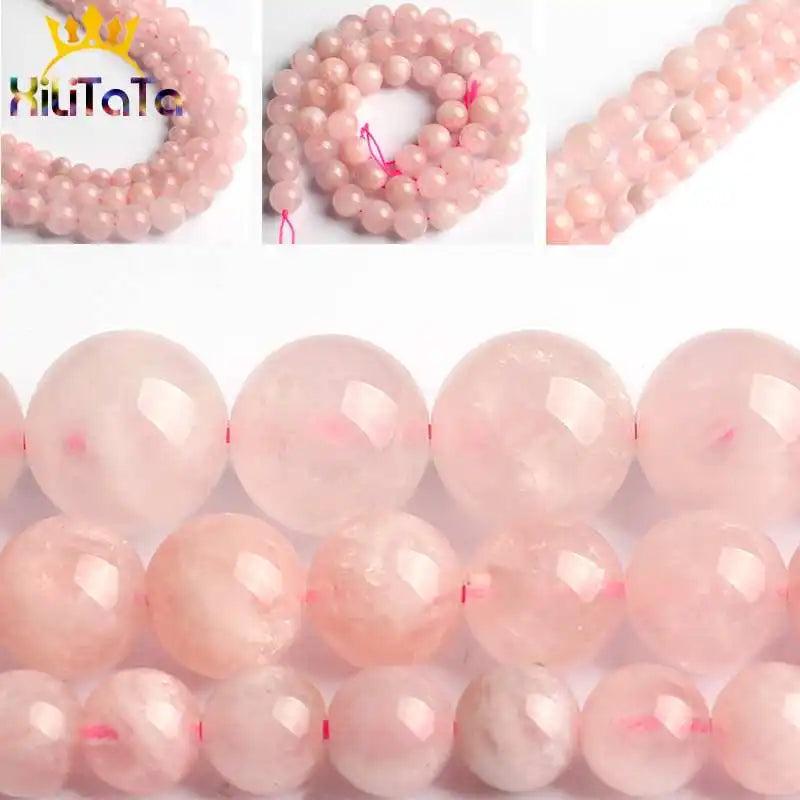 Madagascar Rose Quartz Stone Beads 15'' 6/8/10mm