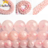 Madagascar Rose Quartz Stone Beads 15'' 6/8/10mm