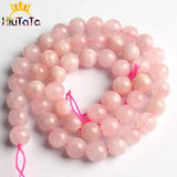 Madagascar Rose Quartz Stone Beads 15'' 6/8/10mm