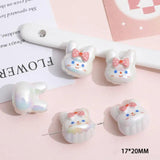 5pcs Colorful Shell Print Beads Diy Necklace Material