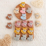 10pcs Mini Squirrel Silicone Beads for DIY Jewelry Making