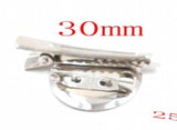30 pcs 25mm/30mm Silver Brooch Back Bar Base Spacers DIY Jewelry Findings