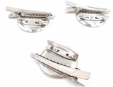 30 pcs 25mm/30mm Silver Brooch Back Bar Base Spacers DIY Jewelry Findings