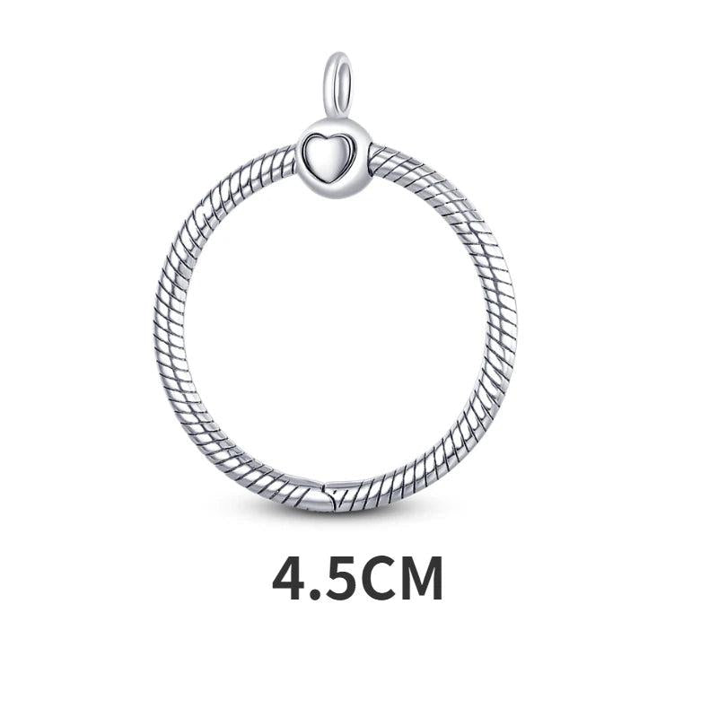Silver O Pendant with Pave O Pendant Dangle Charm