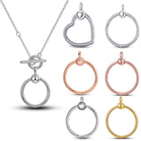 Silver O Pendant with Pave O Pendant Dangle Charm