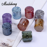 14mm Middle Hole Barrel Bling Beads Glitter Cylinder 20pcs