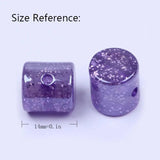 14mm Middle Hole Barrel Bling Beads Glitter Cylinder 20pcs