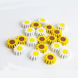 22mm Sunflower Wood Beads Garland Hemp Rope Tassel Beaded DIY Jewelry